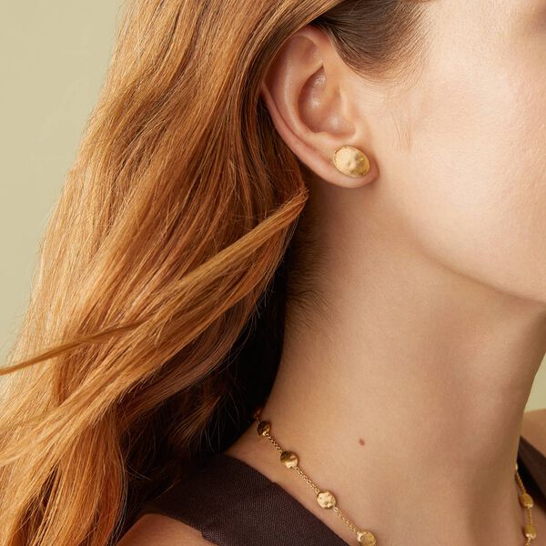 Siviglia Yellow Gold Stud Earrings